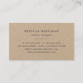 Blush Bloom | Waterverf Floral Kraft Visitekaartje (Achterkant)