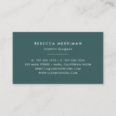 Blush Bloom | Waterverf Floral Visitekaartje (Achterkant)