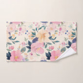 Blush & Bloom Zachte Bloemen Roze Perzik Waterverf Bad Handdoek (Handdoek)