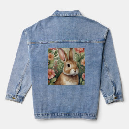 Blush Blooms & Bunny Dreams Jean Jacket