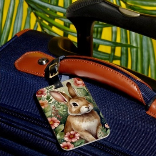Blush Blooms en Bunny Bagagelabel