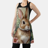 Blush Blooms en Bunny Dreams All-Over Print Schort (Insitu)