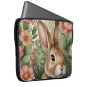 Blush Blooms en Bunny Dreams Electronics Bag Laptop Sleeve (Voorkant Rechts)