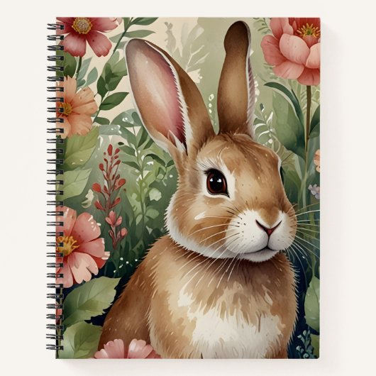 Blush Blooms en Bunny Dreams Notitieboek (Voorkant)