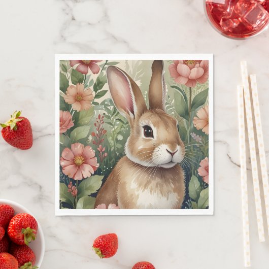 Blush Blooms en Bunny Dreams Papieren servet (Insitu)