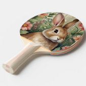 Blush Blooms en Bunny Dreams Ping Pong Paddle Tafeltennisbatje (Voorkant Gekanteld)