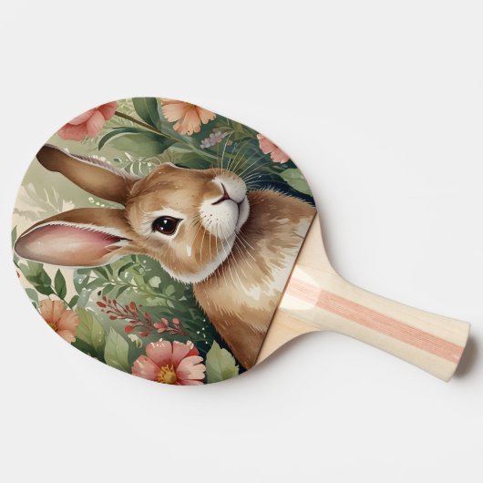 Blush Blooms en Bunny Dreams Ping Pong Paddle Tafeltennisbatje (Zijkant)