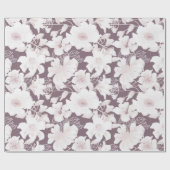 Blush blooms patroon cadeaupapier (Vlak)