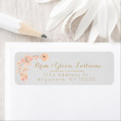 Blush & Blooms Waterverf Floral & Gold Return Etiket (Insitu)