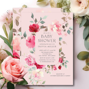 Blush Blossom Baby Douche Uitnodigingen