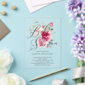 Blush Blossom Baby shower Invitation Acryl Uitnodigingen (Insitu (Huwelijk))