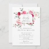 Blush Blossom Baby shower Invitation Kaart (Voorkant)