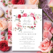 Blush Blossom Baby shower Invitation Kaart