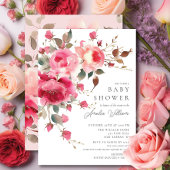 Blush Blossom Baby shower Invitation Kaart