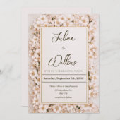 Blush Blossom Bloemen Romantische bruiloft Kaart (Voorkant / Achterkant)