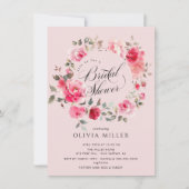 Blush Blossom Bridal Shower Uitnodiging (Voorkant)