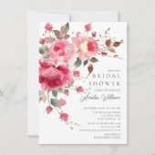 Blush Blossom Bridal Shower Uitnodiging (Voorkant)
