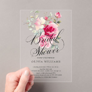 Blush Blossom Bridal Shower Uitnodiging