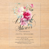 Blush Blossom Bridal Shower Uitnodiging (Voorkant)