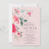 Blush Blossom Bridal Shower Uitnodiging (Voorkant)
