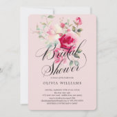 Blush Blossom Bridal Shower Uitnodiging (Voorkant)