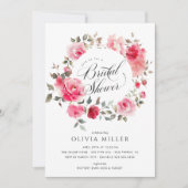 Blush Blossom Bridal Shower Uitnodiging (Voorkant)