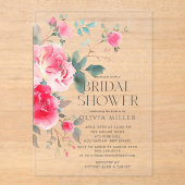 Blush Blossom Bridal Shower Uitnodiging (Voorkant)