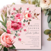 Blush Blossom Bridal Shower Uitnodiging