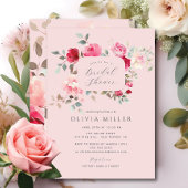 Blush Blossom Bridal Shower Uitnodiging
