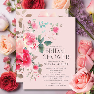 Blush Blossom Bridal Shower Uitnodiging
