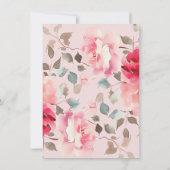 Blush Blossom Bridal Shower Uitnodiging (Achterkant)