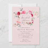 Blush Blossom Bridal Shower Uitnodiging (Voorkant)