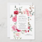 Blush Blossom Bridal Shower Uitnodigingen (Voorkant)