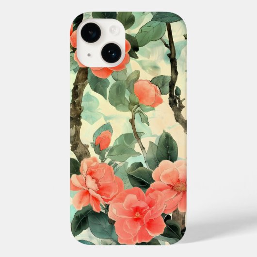 Blush Blossom Camelia Garden Waterverf Case-Mate iPhone Case (Achterkant)