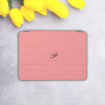 Blush Blossom Custom iPad Air Cover<br><div class="desc">Verhoog uw iPad stijl met onze Blush Bloom gepersonaliseerde iPad Case, een chique en aanpasbare accessoire ontworpen om uw apparaat te beschermen en te personaliseren. Het delicate scriptlettertype, met uw eerste initiaal en volledige naam, is sierlijk ontworpen in een zacht blush roze tint, waardoor een vleugje verfijning wordt toegevoegd. Dit...</div>