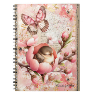 Blush Blossom Dreams Gepersonaliseerd Notitieboek