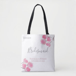 Blush Blossom Specialized Bridesmaid Tote Bag