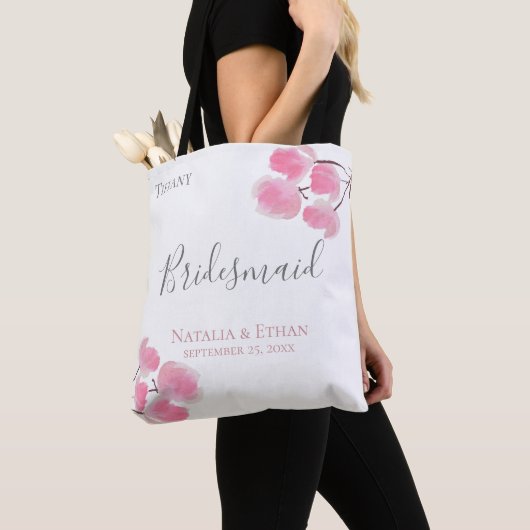 Blush Blossom Specialized Bridesmaid Tote Bag (Dichtbij)