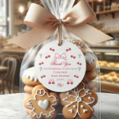 Blush Blossom Sweet Cherry Baby shower Bedankjes Labels