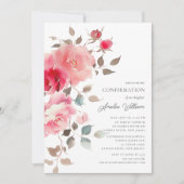 Blush Blossoms Bevestiging Uitnodiging (Voorkant)