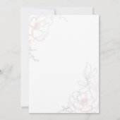 Blush Blossoms Bloemen Bloemen Bruiloft Ontwerp Kaart (Achterkant)