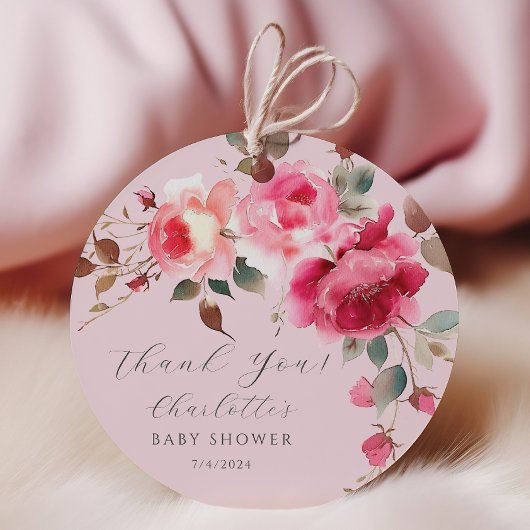 Blush Blossoms Delight Baby shower Bedankjes Labels