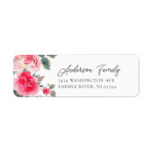 Blush Blossoms Retouradreslabel Etiket (Voorkant)