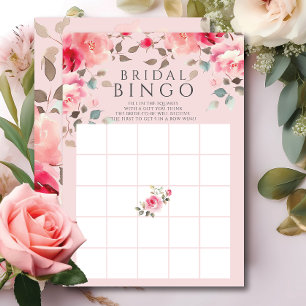 Blush Blossoms Vrijgezellenfeest Bingo spel Kaart