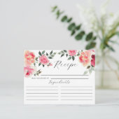 Blush Blossoms Vrijgezellenfeest Recept Kaart (Staand voorkant)