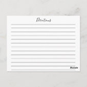 Blush Blossoms Vrijgezellenfeest Recept Kaart (Achterkant)