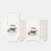 Blush Blue Flora Stapelde Tea Cups elke dag Bedankdoosjes (Uitgevouwen)