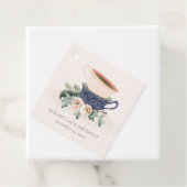 Blush Blue Flora Stapelde Tea Cups elke dag Bedankjes Labels (In situ)