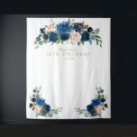 Blush Blue Floral 18th Birthday Foto Booth Prop Wandkleed<br><div class="desc">IEDERE GEBEURTENIS! Een elegant ontwerp met prachtige roze waterverf,  blauwe bloemen,  bouquet en hoeken,  elegante lettertypen. Het gebruik personaliseert hulpmiddel om uw info toe te voegen,  brengt veranderingen aan om uw behoeften te passen. Ga voor overeenkomende objecten naar mijn Navy Blue Blush Floral Collectie.</div>