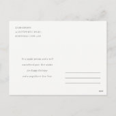 Blush Blue Green Winter Kerstkrans Vakantie Feestdagenkaart (Achterkant)